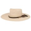 Ninakuru long brim Panama hat with leather band and game feather. Cotton interior band.